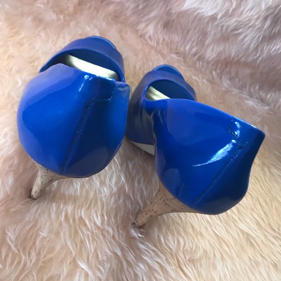 Jessica Simpson Open Toe Blue Heels - Picture 8 of 13
